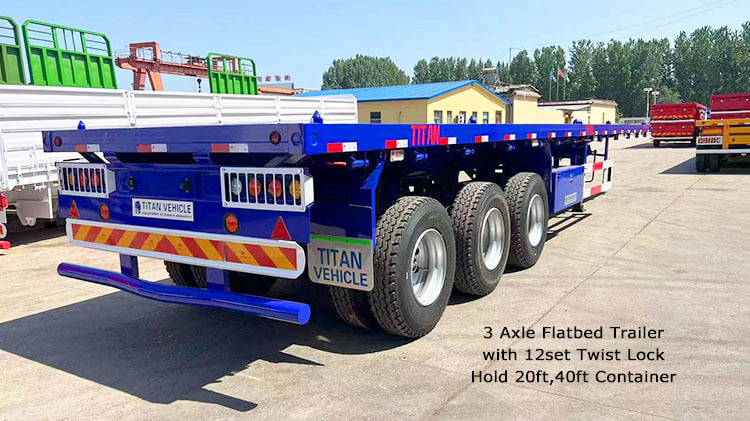 3 Axle 40ft Flatbed Trailer for Sale in Dominica