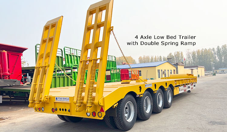 3 Axle 60ton 40 Feet Low Bed Trailer for Sale in Dominica