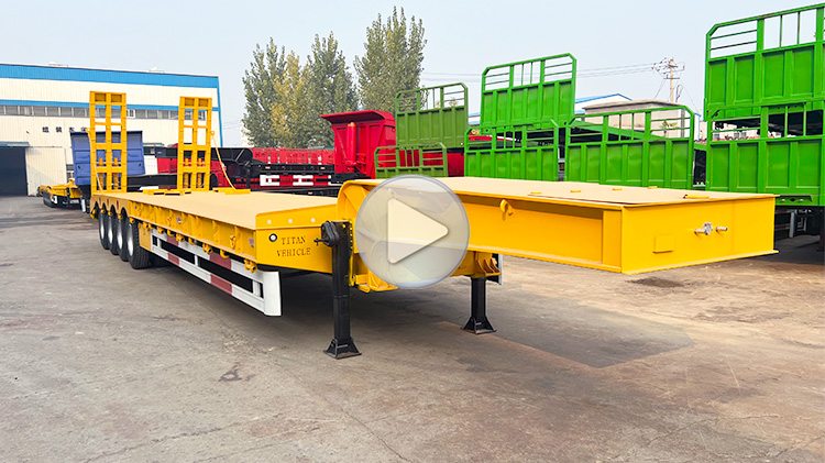 3 Axle 60ton 40 Feet Low Bed Trailer for Sale in Dominica