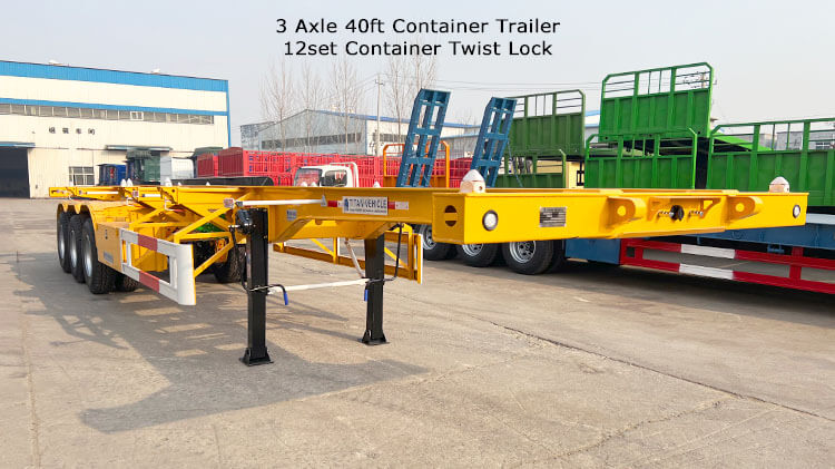 3 Axle 40ft Shipping Container Trailer for Sale in Dominica