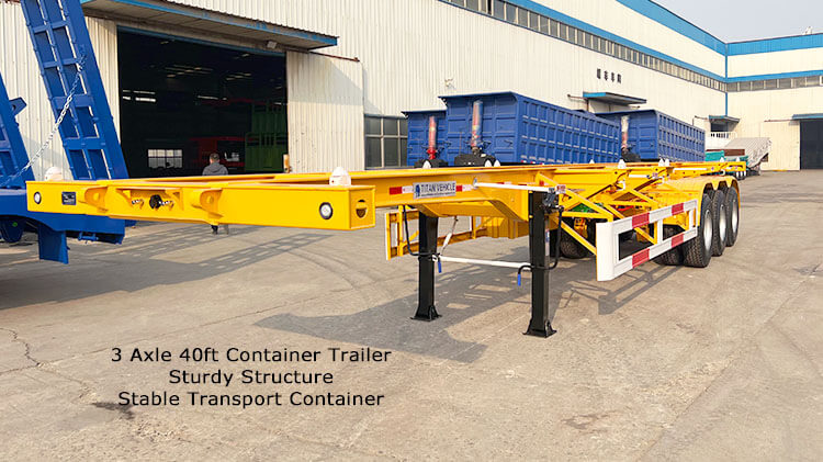 3 Axle 40ft Shipping Container Trailer for Sale in Dominica