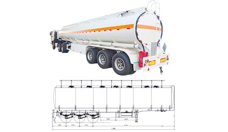 45000L Diesel Tanker Trailer for Sale in Dominica
