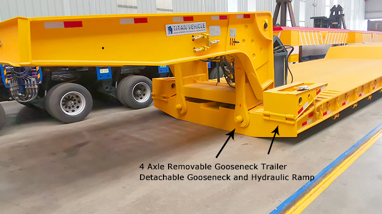 4 Axle 100ton Lowboy Trailer Truck for Sale in Dominica