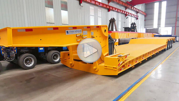 4 Axle 100ton Lowboy Trailer Truck for Sale in Dominica