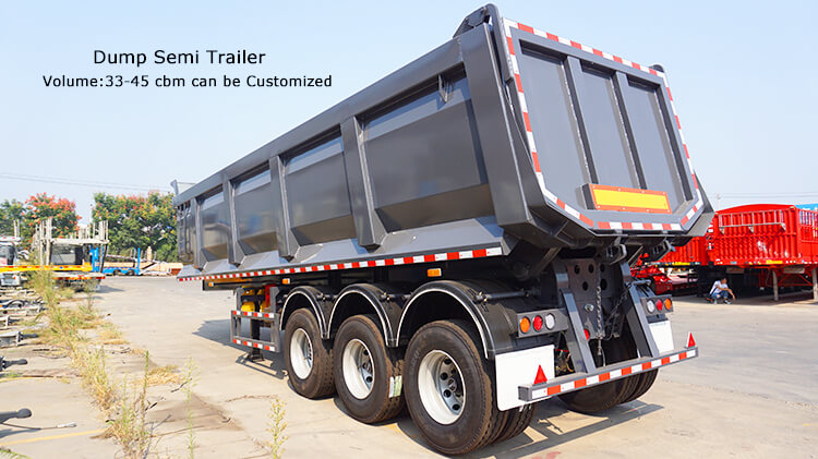3 Axle 33cbm Dump Truck Trailer for Sale in Dominica