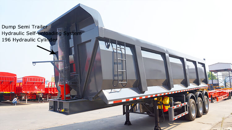 3 Axle 33cbm Dump Truck Trailer for Sale in Dominica
