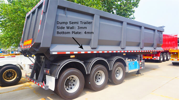 3 Axle 33cbm Dump Truck Trailer for Sale in Dominica
