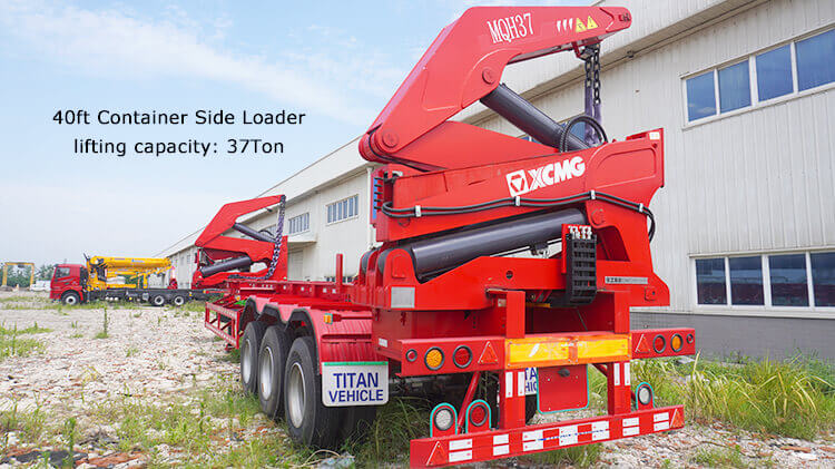 40 Ft Container Side Loader Trailer with Crane for Sale in Dominica