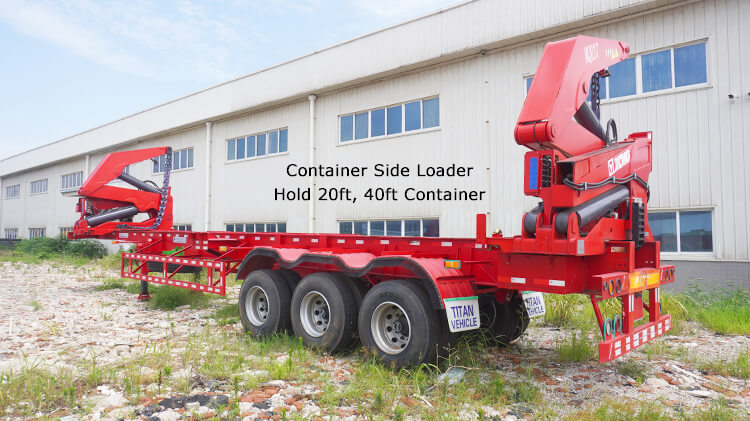 40 Ft Container Side Loader Trailer with Crane for Sale in Dominica