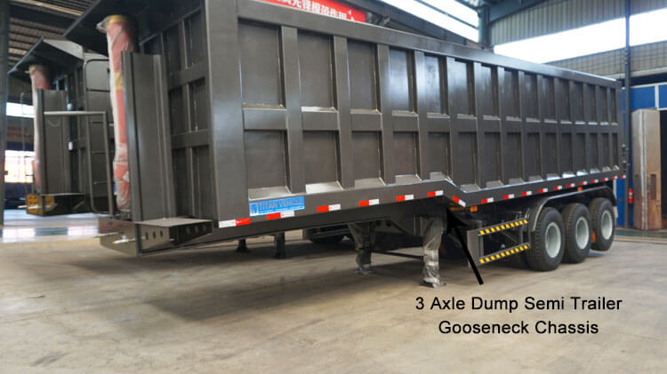 3 Axle End Dump Trailer | Dump Truck Trailer for Sale in Dominica