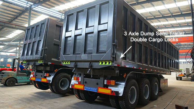 3 Axle End Dump Trailer | Dump Truck Trailer for Sale in Dominica