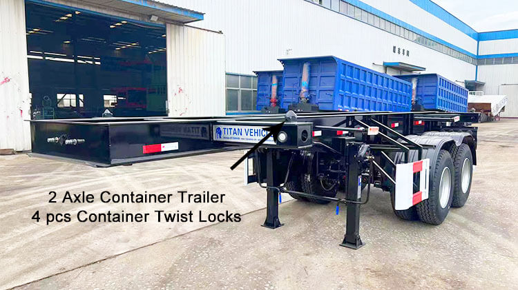 2 Axle 20ft Container Trailer | Container Chassis for Sale in Dominica