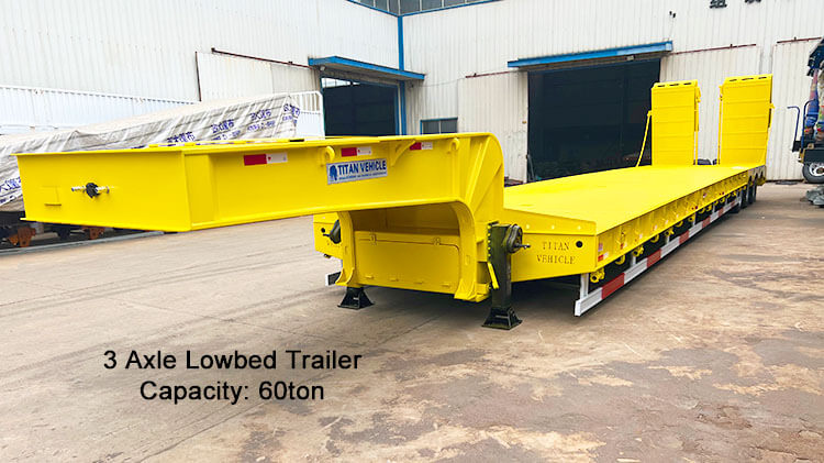3 Axle 40ft Low Bed Trailer - Low Loader Trailer for Sale in Dominica