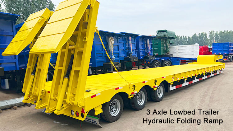 3 Axle 40ft Low Bed Trailer - Low Loader Trailer for Sale in Dominica