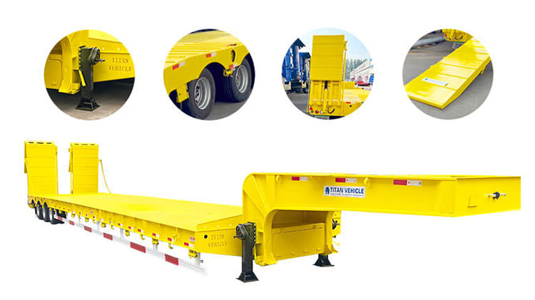 3 Axle 40ft Low Bed Trailer - Low Loader Trailer for Sale in Dominica