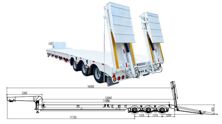 Heavy Duty Low Bed Trailer | Lowbed Semi Trailer for Sale in Dominica