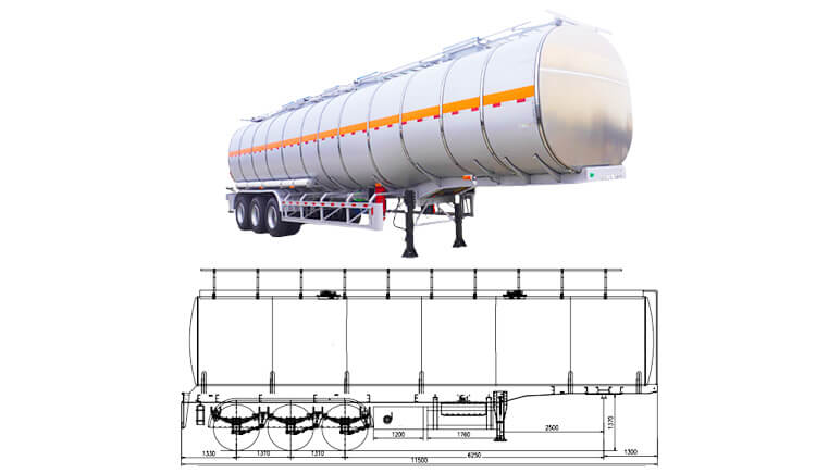 50000 Liters Stainless Steel Fuel Tanker for Sale in Dominica