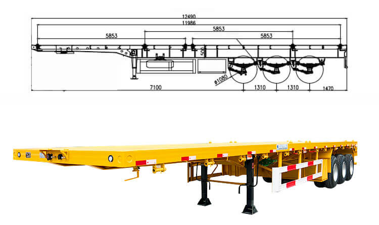 Heavy Duty Flatbed Trailer | 40 Ft Flatbed Trailer for Sale in Dominica